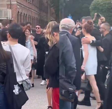 赵露思现身米兰时装周，穿肚兜、脚踩驴蹄子鞋，生图下身材五五开 3